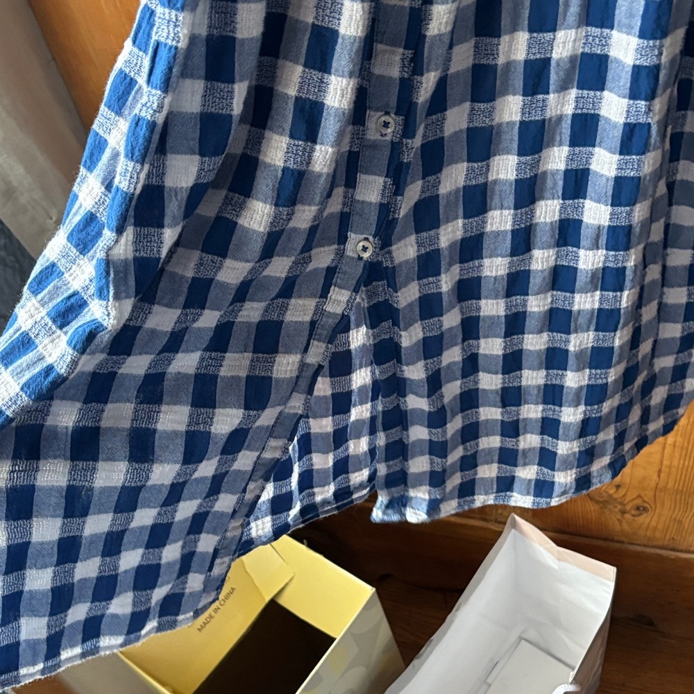 Aerie Navy and White Checkered Sundress - Picture 6 of 8